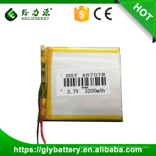 Li-polímero 467078 GPS batería 3.7v 3200mAh Firefox 3.7v Atl batería